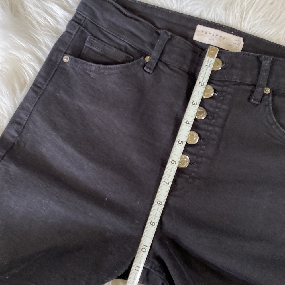Topshop • Exposed Button Black Jaime Jeans - Picture 8 of 10